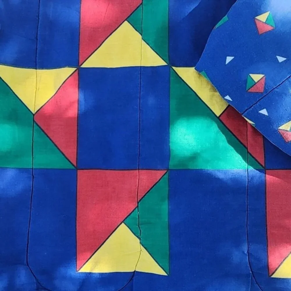 Colorblock 80's matching duvets twin/double, bunkbeds‎ etc